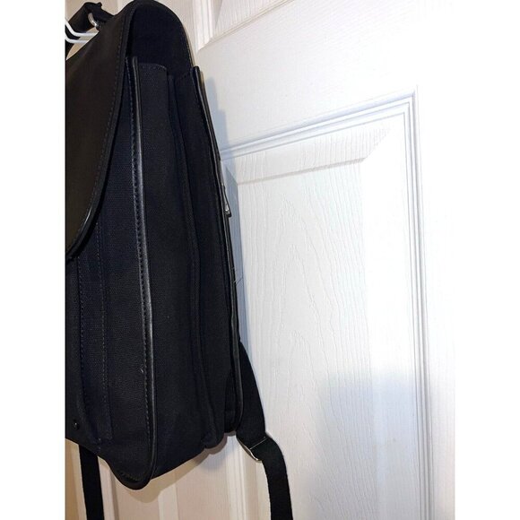 STATE Black Leather Canvas Backpack Bookbag main image 11